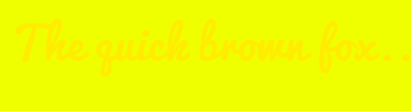 Image with Font Color FFEC00 and Background Color F0FF00